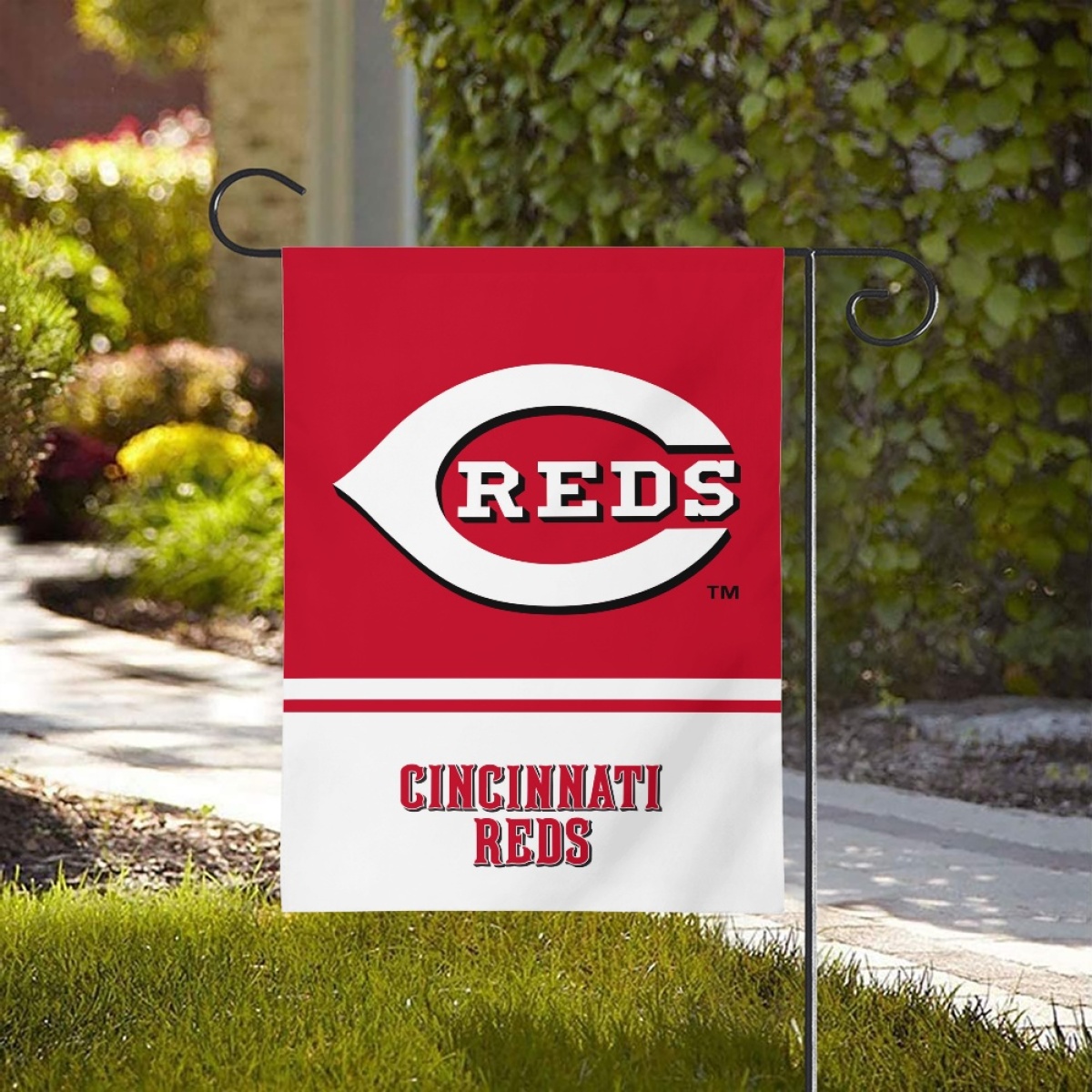 Cincinnati Reds Double-Sided Garden Flag 001 (Pls check description for details)